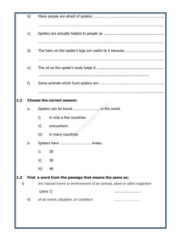 A2ZWorksheets:English-Reading-Comprehension Passage- 13
