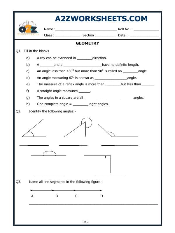 A2ZWorksheets:Maths-Geometry-Geometry