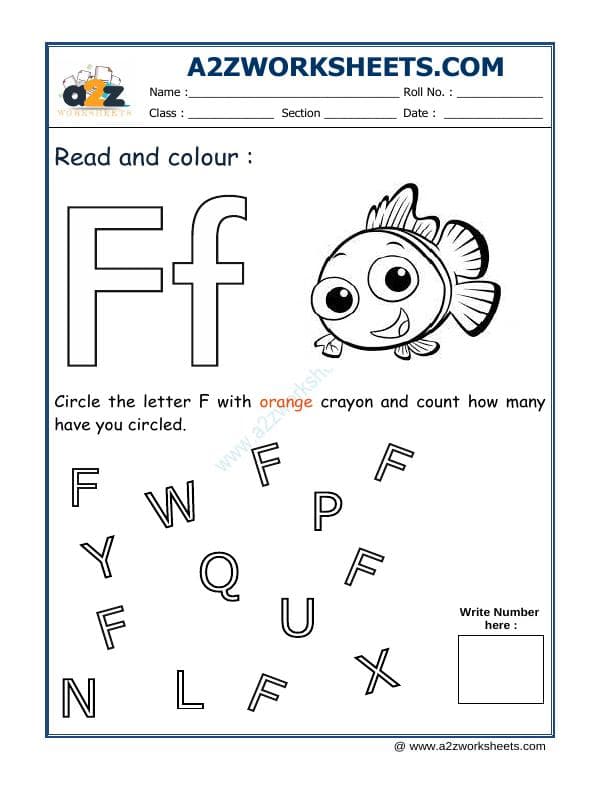 A2ZWorksheets:English-Recognition-Read And Colour F