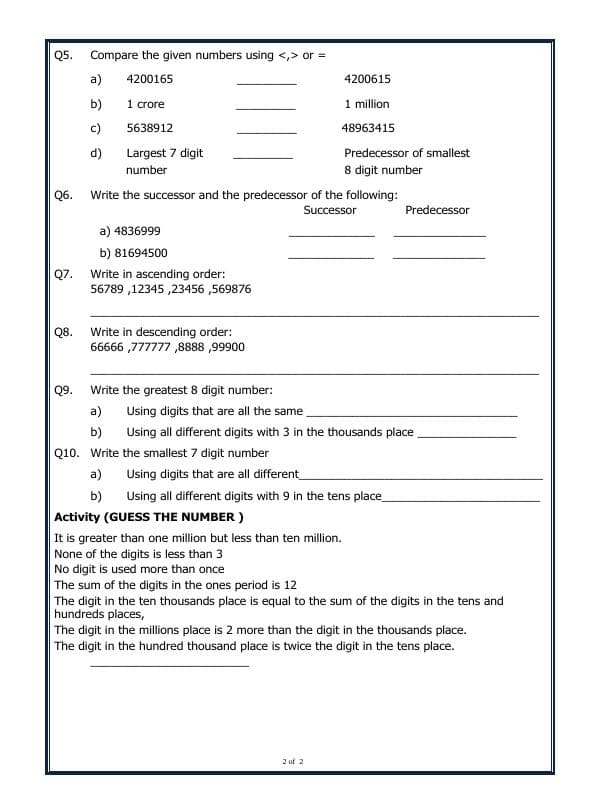 A2ZWorksheets:Maths-Numbers-Large Numbers