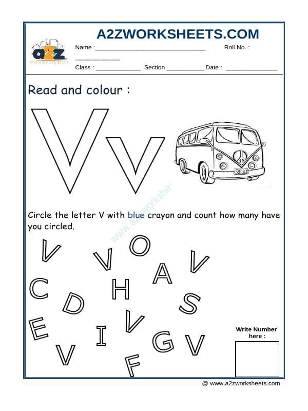 A2ZWorksheets:English-Recognition-Read And Colour V