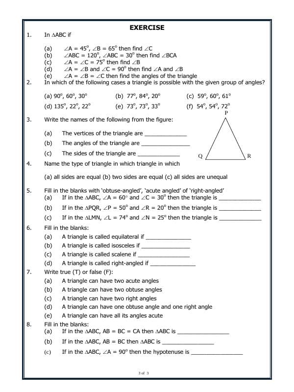 A2ZWorksheets:Maths-Geometry-Triangles
