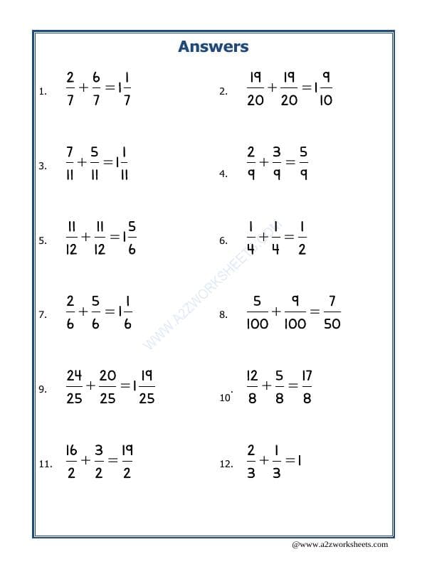 A2ZWorksheets:Maths-Fractions-Let'S Practice Fraction Addition-01