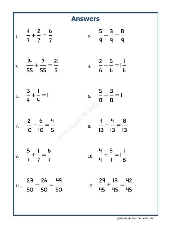 A2ZWorksheets:Maths-Fractions-Let's Practice Fraction Addition-03