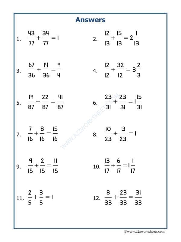 A2ZWorksheets:Maths-Fractions-Let'S Practice Fraction Addition-11