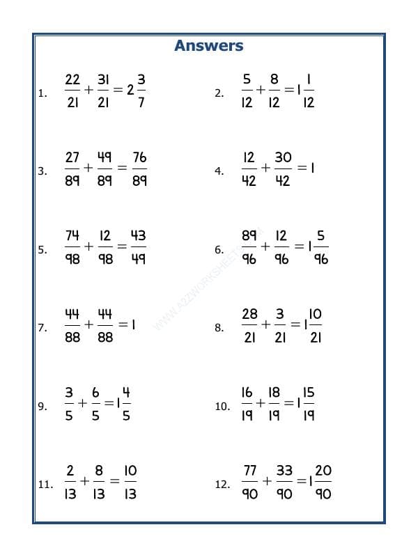 A2ZWorksheets:Maths-Fractions-Let'S Practice Fraction Addition-16