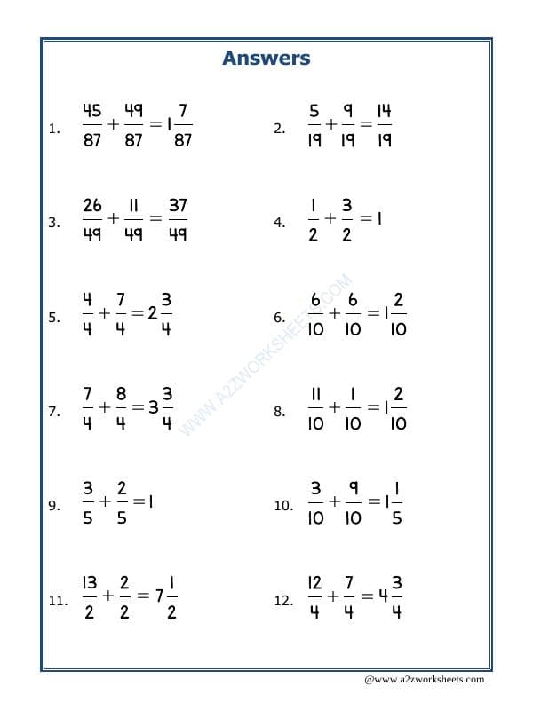 A2ZWorksheets:Maths-Fractions-Let'S Practice Fraction Addition-20