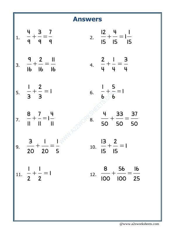A2ZWorksheets:Maths-Fractions-Let'S Practice Fraction Addition-21
