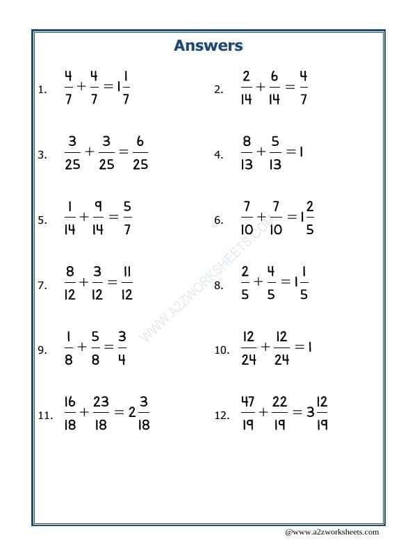 A2ZWorksheets:Maths-Fractions-Let'S Practice Fraction Addition-22