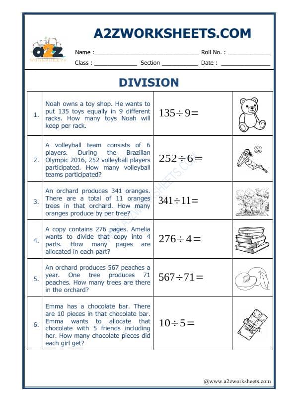 A2ZWorksheets:Maths-Division-Let's Practice Division-02