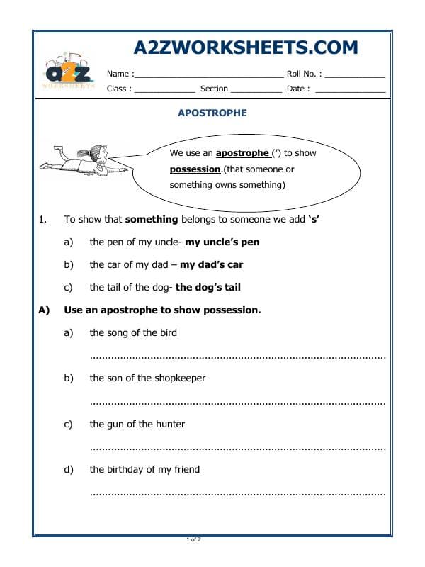 A2ZWorksheets:English-Grammar-Let's Practice Apostrophe-02