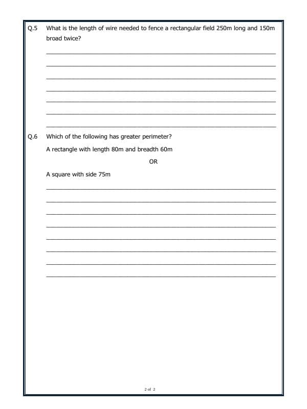 A2ZWorksheets:Maths-Measurement-Perimeter