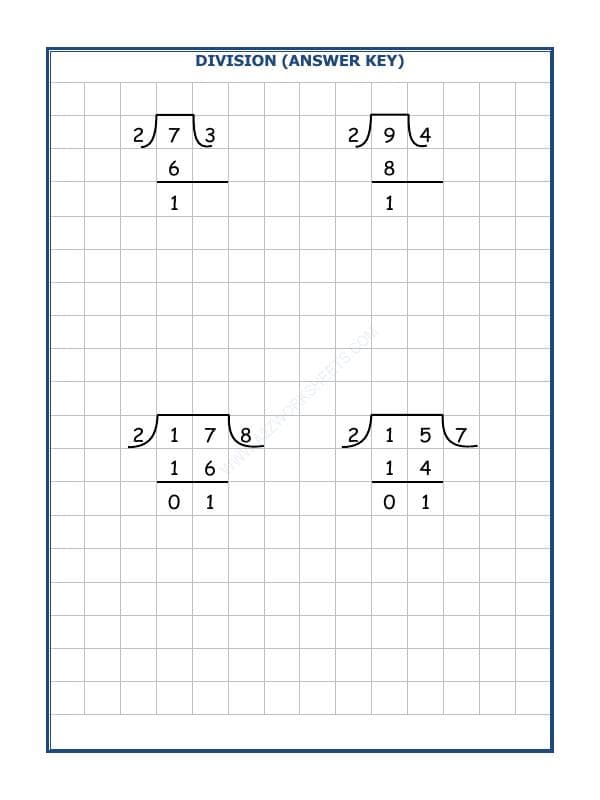 A2ZWorksheets:Maths-Division-Division By 2 - 1