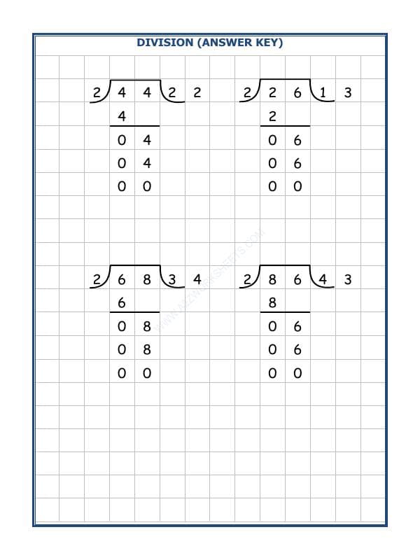 A2ZWorksheets:Maths-Division-Division By 2 - 4