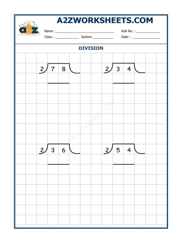 A2ZWorksheets:Maths-Division-Division By 2 - 7