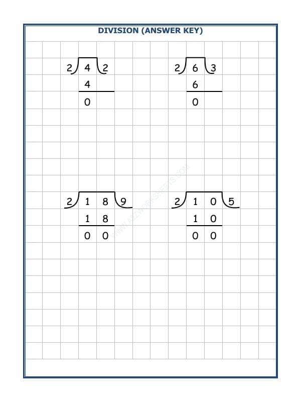 A2ZWorksheets:Maths-Division-Division By 2 - 10
