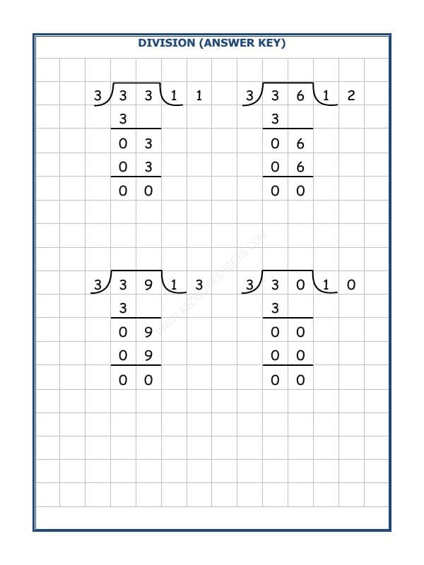 A2ZWorksheets:Maths-Division-Division By 3 - 3