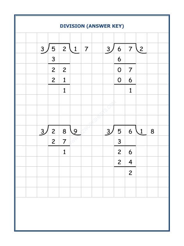 A2ZWorksheets:Maths-Division-Division By 3 - 6