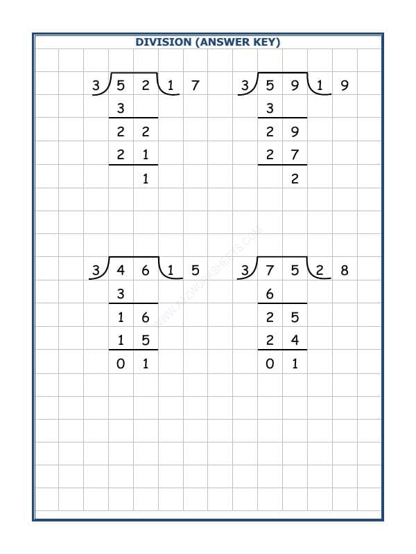 A2ZWorksheets:Maths-Division-Division By 3 - 10