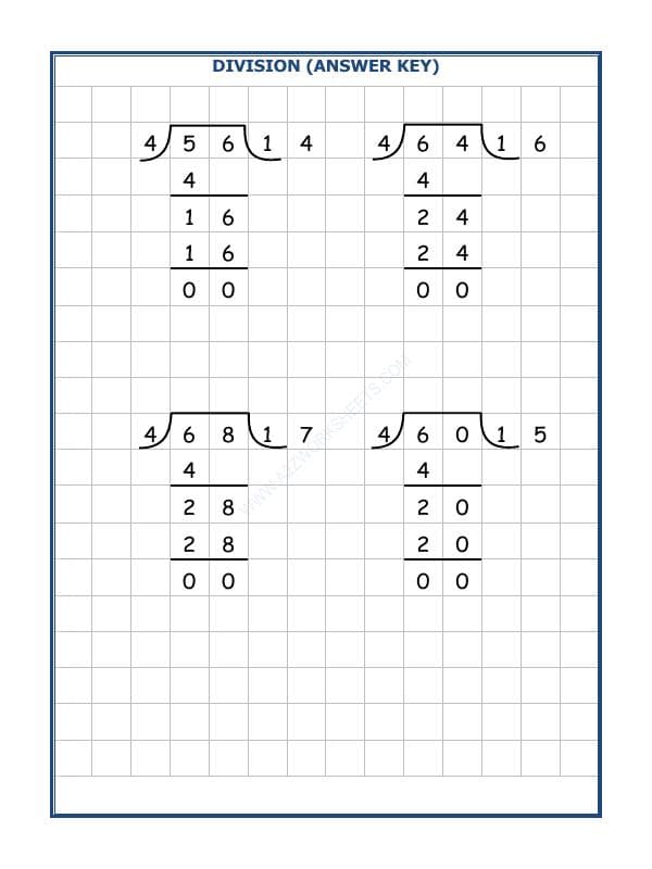 A2ZWorksheets:Maths-Division-Division By 4 - 4