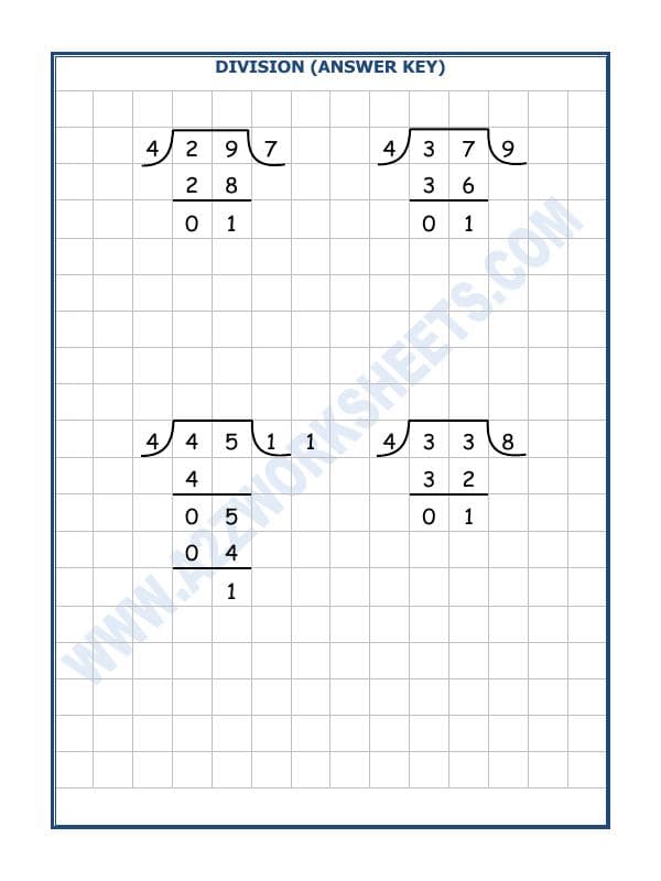 A2ZWorksheets:Maths-Division-Division By 4 - 7