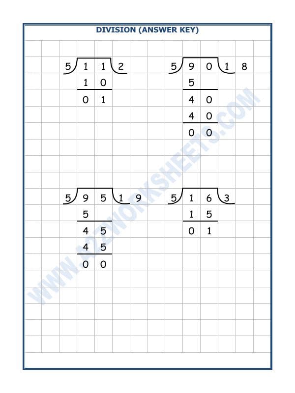 A2ZWorksheets:Maths-Division-Division By 5 - 4