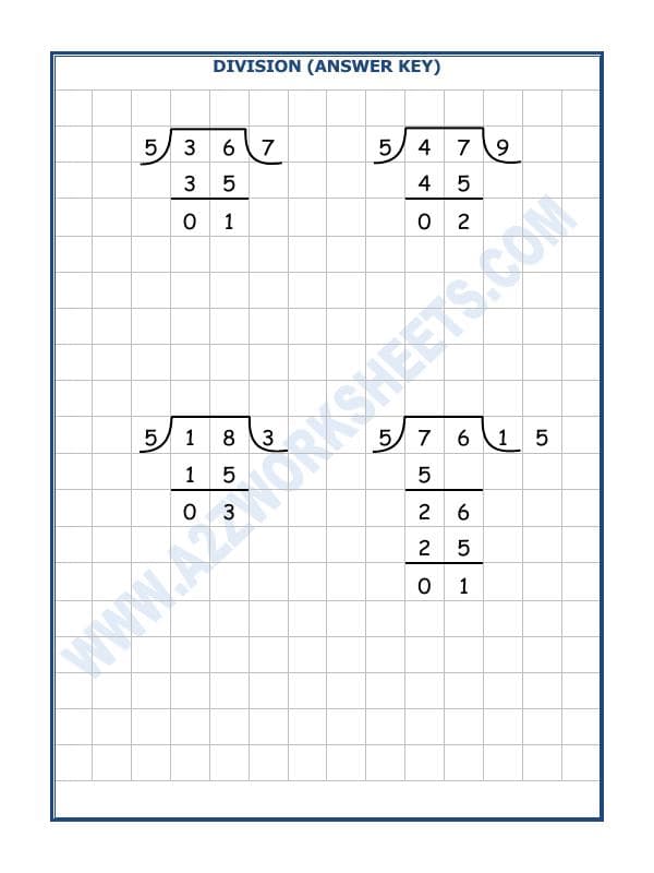 A2ZWorksheets:Maths-Division-Division By 5 - 7