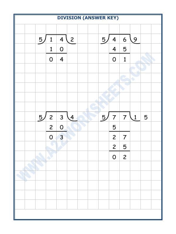A2ZWorksheets:Maths-Division-Division By 5 - 9