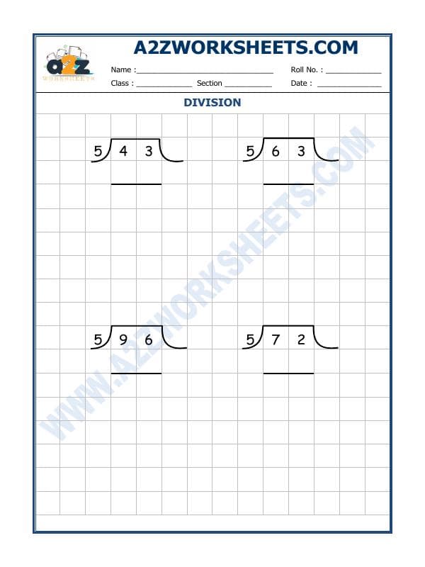 A2ZWorksheets:Maths-Division-Division By 5 - 11
