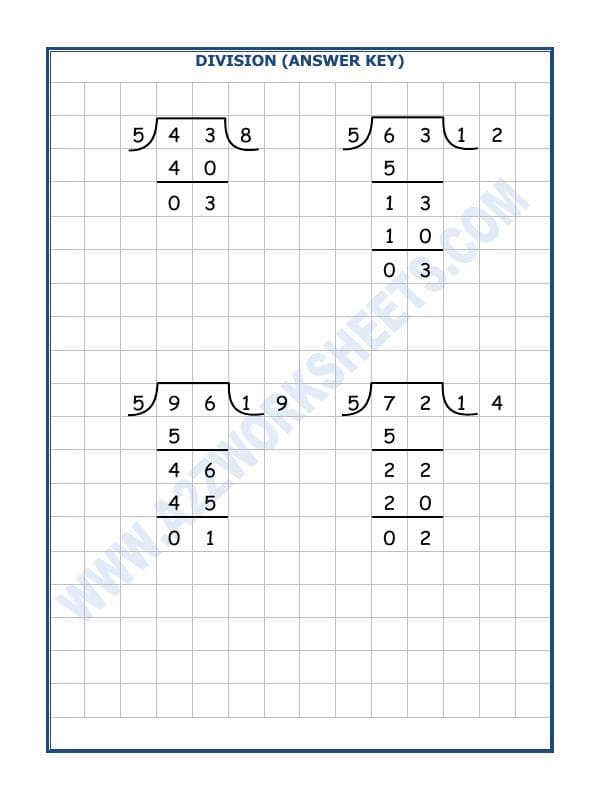 A2ZWorksheets:Maths-Division-Division By 5 - 11