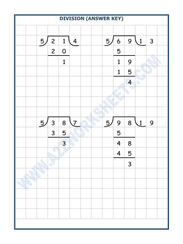 A2ZWorksheets:Maths-Division-Division By 5 - 15