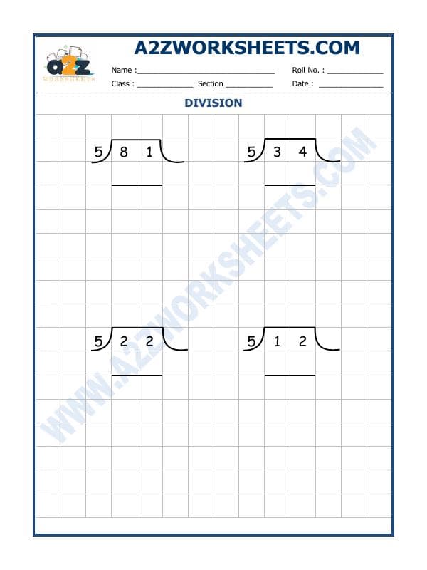 A2ZWorksheets:Maths-Division-Division By 5 - 17