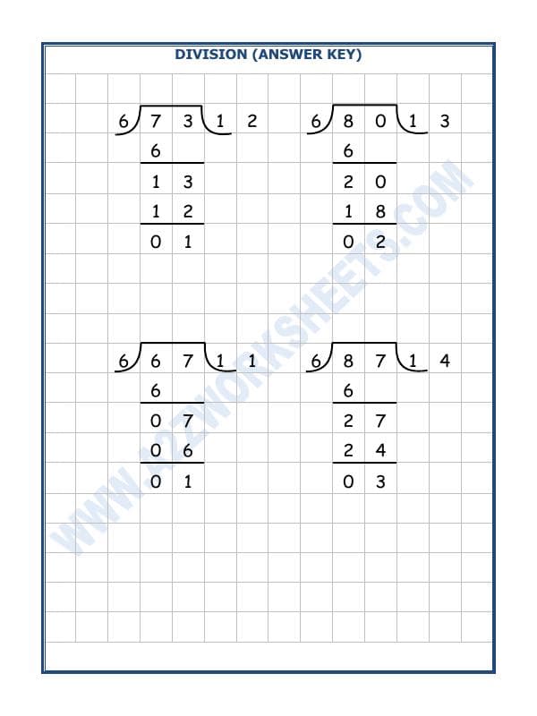 A2ZWorksheets:Maths-Division-Division By 6 - 7