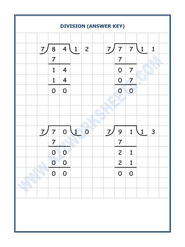 A2ZWorksheets:Maths-Division-Division By 7 - 2