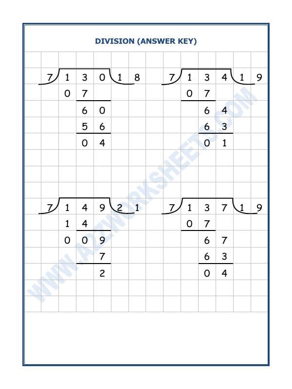 A2ZWorksheets:Maths-Division-Division By 7 - 6