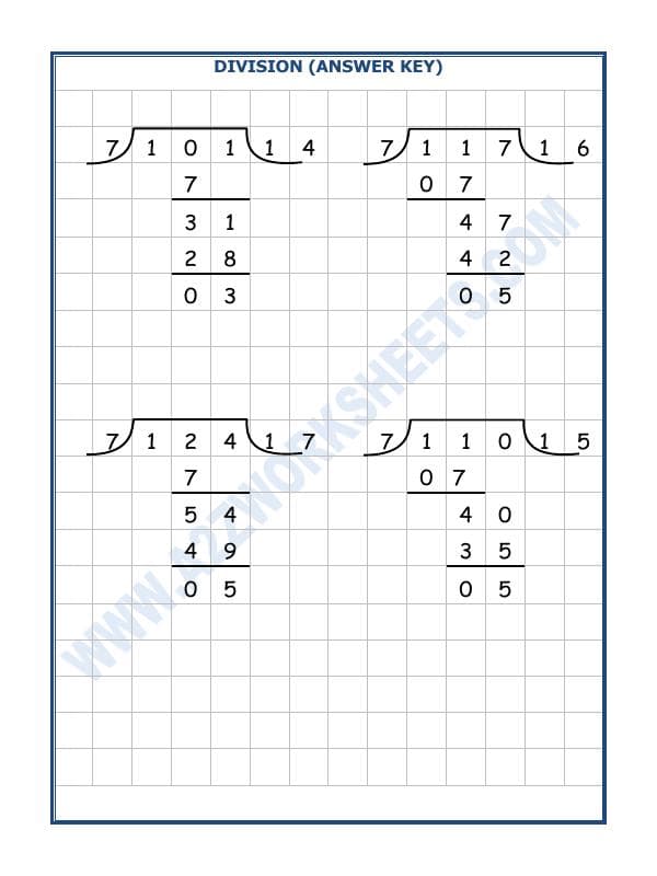 A2ZWorksheets:Maths-Division-Division By 7 - 7