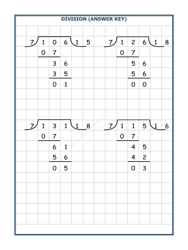 A2ZWorksheets:Maths-Division-Division By 7 - 26