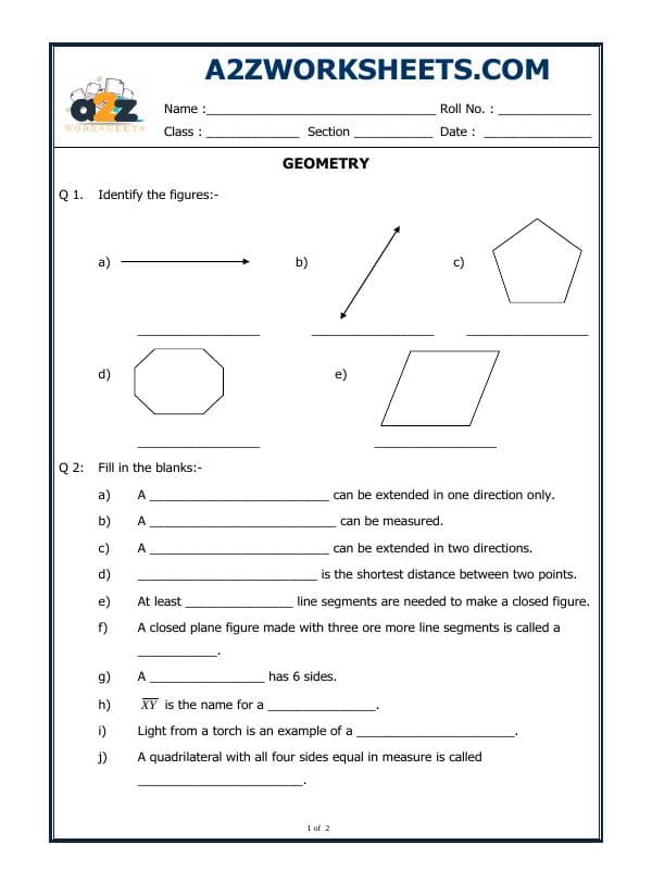 A2ZWorksheets:Maths-Geometry-Geometry