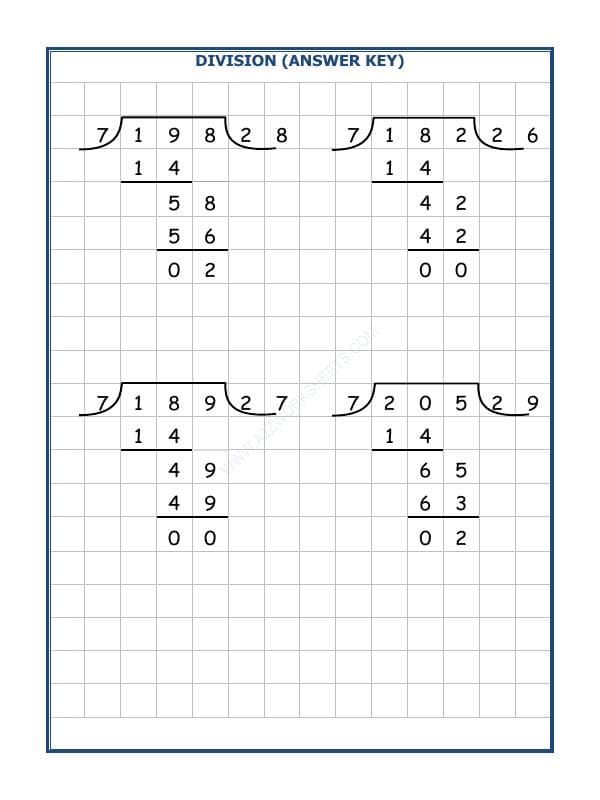 A2ZWorksheets:Maths-Division-Division By 7 - 28