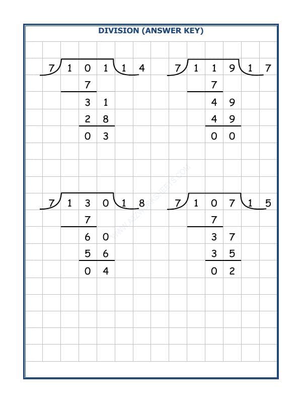 A2ZWorksheets:Maths-Division-Division By 7 - 30