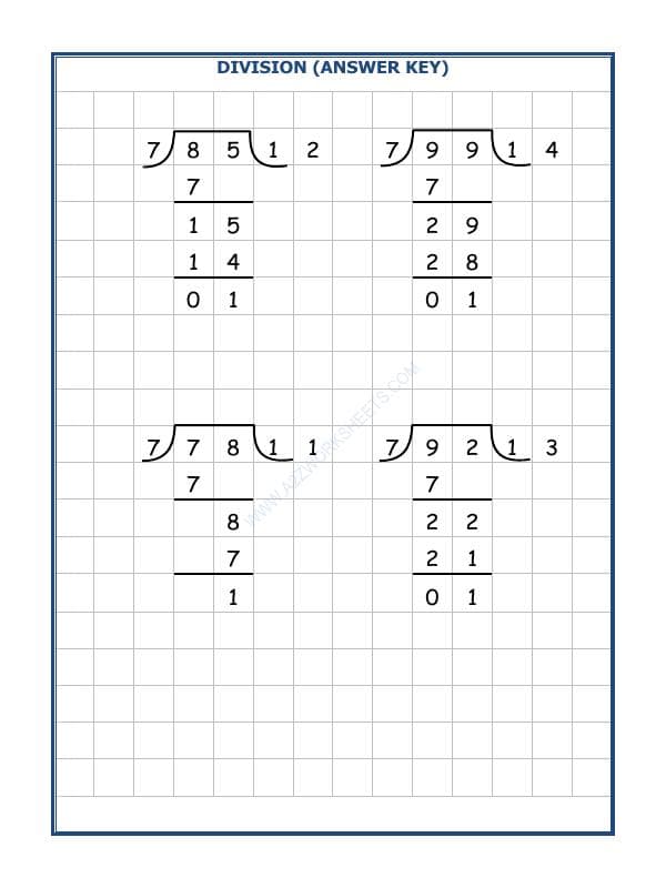 A2ZWorksheets:Maths-Division-Division By 7 - 40