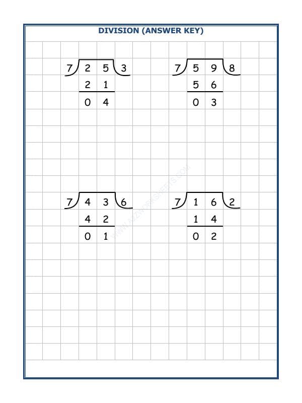 A2ZWorksheets:Maths-Division-Division By 7 - 45