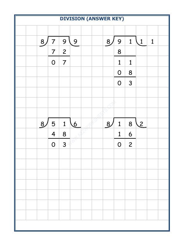 A2ZWorksheets:Maths-Division-Division By 8 - 12