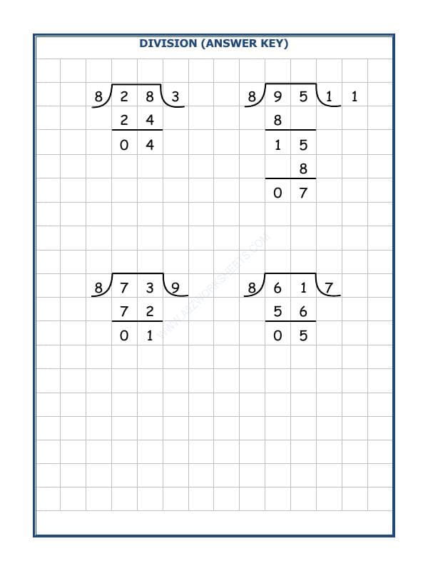 A2ZWorksheets:Maths-Division-Division By 8 - 16