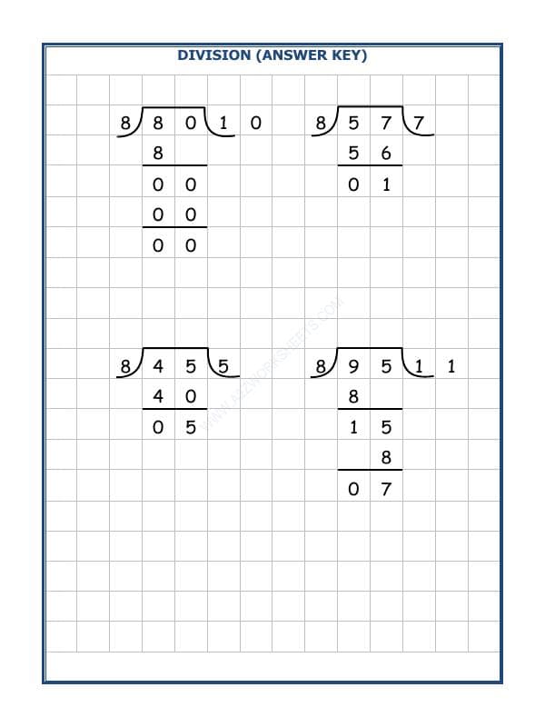 A2ZWorksheets:Maths-Division-Division By 8 - 18