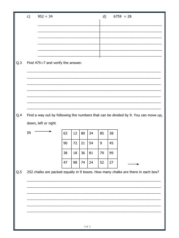 A2ZWorksheets:Maths-Division-Division