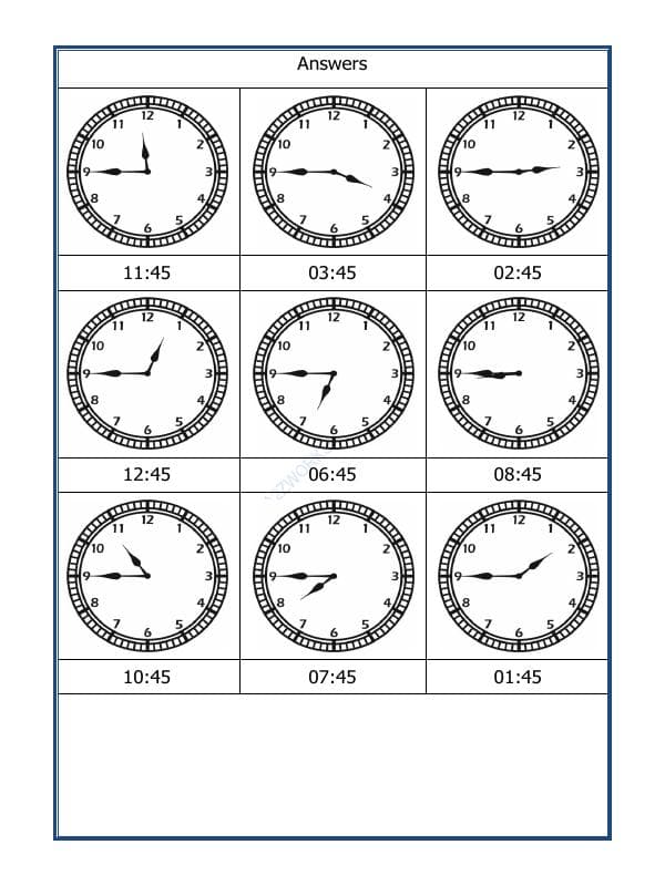 A2ZWorksheets:Maths-Measurement-Tell The Time - 04