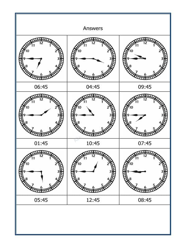 A2ZWorksheets:Maths-Measurement-Tell The Time - 05
