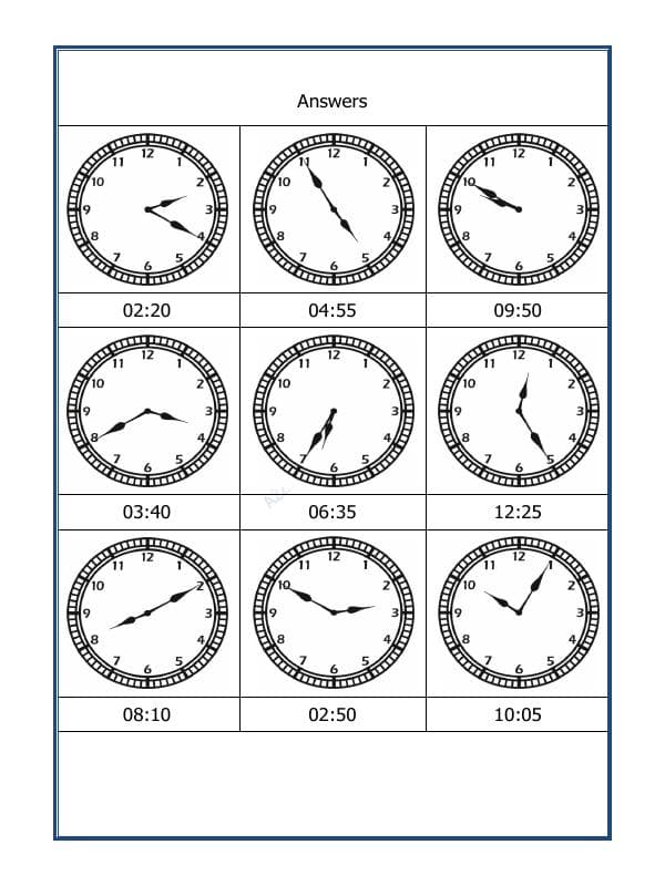 A2ZWorksheets:Maths-Measurement-Tell The Time - 09