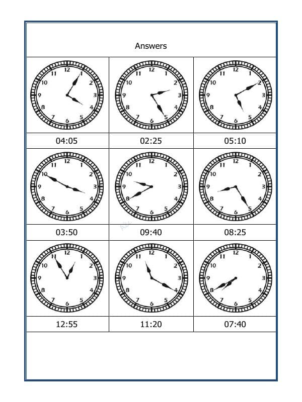 A2ZWorksheets:Maths-Measurement-Tell The Time - 13